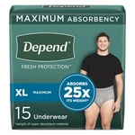Depend Fresh Protection Men's Maximum Absorbency Underwear, X-large. Fixed Price $27.21.