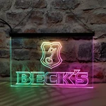 Beck's Becks Beer Sign Bar Led Neon Light Featuring Colorful Flowing Effect. Fixed Price $28.99.