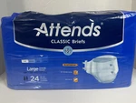 Adult Incontinent Brief Attends Stretch Tab Closure Large - Pack Of 24. Fixed Price $15.00.