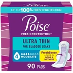 Poise Ultra Thin Incontinence & Postpartum Pads With Wings For Regular, White. Fixed Price $31.18.