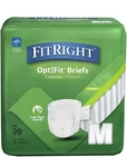20CT Pack Adult Optifit Ultra Disposable Brief Medium 32-44. Fixed Price $13.49.