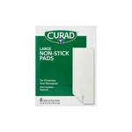 Curad Non Stick Pads Large 8" X 3", Ct. Fixed Price $9.02.