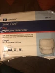 Covidien Sure Care Plus Protective Underwear Large- 18 Count Bag- Adult. Fixed Price $18.00.
