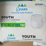 Secure High Absorbency Youth Unisex Protective Underwear L/xl White SP2301. Fixed Price $5.00.