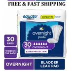Equate Overnight Contoured Pads, Ultimate Absorbency, Extra Protection, 30 Count. Fixed Price $25.73.