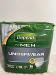 Depend Underwear For Men L/xl. 38-64" Waist. 16 Pc. Fixed Price $16.57.