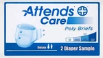 2 Diaper Sample Plastic Backed Attends Care Adult Nappies Sizes & A8. Fixed Price $7.99.