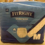 Medline Fitright Ultra Protective Underwear, Medium, 28" To 40" Waist, QTY=20. Fixed Price $15.50.