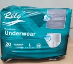 Rely Maximum Adult Underwear Large Absorbency Unisex Odor Guard 4BOXES Of 20. Fixed Price $35.00.