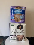 Depend Silhouette & Always Discreet Disposable Underwear Size Large Lot. Fixed Price $27.95.