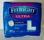Fitright Ultra Underwear Unisex 40-56 In. (102-142) Large 20 Count Medline New. Fixed Price $11.75.