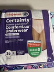 Walgreens Certainty Women's Underwear Overnight 16 Count Size Large Incontinence. Fixed Price $22.95.