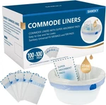 Commode Liners With Absorbent 100BAGS+100PADS Count (pack Of 100). Fixed Price $43.35.