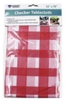 Checker Gingham Tablecloth Disposable Or Reusable. 52 X 70 Thin Flannel Backing. Fixed Price $7.99.