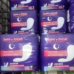 Set Of 2 Sure & Fresh Maxi Pads Overnight 7 Count Each Unscented. Fixed Price $12.00.