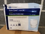 Covidien Sure Care Underwear Heavy Absorbency Adult Diaper Large 16CT X 2 Packs. Fixed Price $35.00.