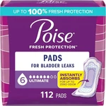 Poise Incontinence Pads For Women, Ultimate Absorbency Regular Length, 112 Count. Fixed Price $56.88.