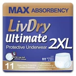 Livdry Ultimate Adult Incontinence Underwear, High Absorbency, Xx-large, 11 Ct. Fixed Price $30.88.