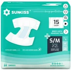 Sunkiss Disposable Incontinence Brief 15 Count S/m Fits Waist 26-34" Extra Soft. Fixed Price $20.99.