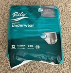 Rely Unisex Maximum Underwear Xxl 68 -80 Waist 12 Count. Fixed Price $19.99.