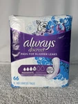 New Always Discreet Moderate Incontinence Pads 66 Ct Regular Length. Fixed Price $15.00.