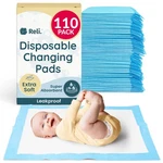 Reli 110-PACK Disposable Baby Changing Pads 13X18" Waterproof Leak-proof. Fixed Price $31.98.