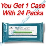 *24-PACK* Medline Readyflush Flushable Personal Cleansing Cloths Wipes MSC263810. Fixed Price $44.99.