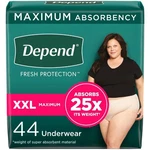 Depend Women Incontinence Underwear Maximum Xxl Blush 44 Ct 2X22. Fixed Price $63.20.