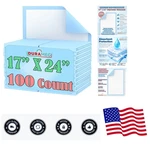 Disposable Underpads 17X24 Inch 100 Pack, Blue Chux With 2G Sap Core, Le.... Fixed Price $40.49.