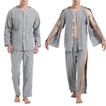 Durasiko Unisex Side Zipper Tear Away Top And Pants Pajama Set - Gray Medium. Fixed Price $18.00.