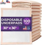 Premium Disposable Chucks Underpads 100 Count, 30" X 36" - Highly Absorbent Bed. Fixed Price $114.93.