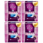(4) Packs Poise Incontinence Pads - Moderate Absorbency 20 Each. Fixed Price $29.99.