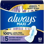 Always Maxi Overnight Pads With Wings For Women, Size 5,EXTRA Heavy 52. Fixed Price $20.00.