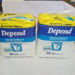 Vintage Depend Undergarments 40 Count Bag Lot Of 2 Unopened Packs - Mid 1990S. Fixed Price $68.00.