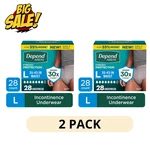 Pack Depend Fresh Protection Men Incontinence Underwear L 28 Count Maximum. Fixed Price $46.99.