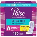 Poise Ultra Thin Incontinence Pads & Postpartum For Bladder Long, White. Fixed Price $97.46.