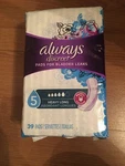 Always Discreet Incontinence Heavy Long Level 5 (39 Pads). Fixed Price $29.99.