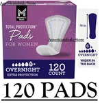 Member's Mark Total Protection Overnight Pad For Women (120 Ct.) Fast Free Ship. Fixed Price $44.84.