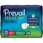Prevail Per-fit 360 Incontinence Brief 1 Breathable 20 Ct One Size Fits All. Fixed Price $18.00.