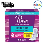 Poise Ultra Thin Incontinence Pads With Wings 5 Drop Maximum Absorbency 34 Count. Fixed Price $34.47.