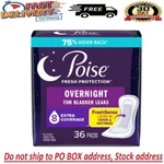 Poise Overnight Incontinence Pads For Women, 8 Drop Extra Coverage, 36 Count. Fixed Price $25.97.