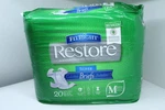 Fitright Restore Super Briefs With Tabs Remedy Skin Moisturizer Bag Of 20CT. Fixed Price $15.00.