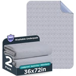 Washable Bed Pads 36" X 72" - Pack, Grey, Waterproof For Incontine.... Fixed Price $40.86.