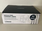 Lunderg Hassle Free Commode Liners Disposable Bedside 16OZ 50CT New!!. Fixed Price $29.99.