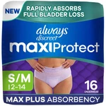 Adult Diapers Women Size 16 Count Maximum Absorbency Violet Always Discreet. Fixed Price $35.99.