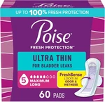 Poise Ultra Thin Incontinence & Postpartum Pads With Wings For Bladder Leaks, 5. Fixed Price $29.60.