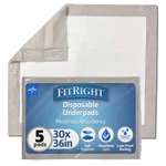 Fitright Disposable Bed Pads 30X36 Heavy Duty Chux 5 Count Incontinence. Fixed Price $15.48.