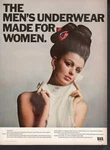 Vintage Advertising Print Fashion B.v.d. Men's Underwear Made For Women 1967. Fixed Price $11.95.