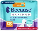 Because Incontinence Pads For Women - Maximum Absorbency Moderate Bladder Le. Fixed Price $64.13.