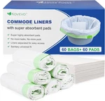 Kovevo 60 Pack Commode Liners With Absorbent Pads, Bedside And. Fixed Price $37.00.
